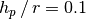 h_p \, / \, r = 0.1